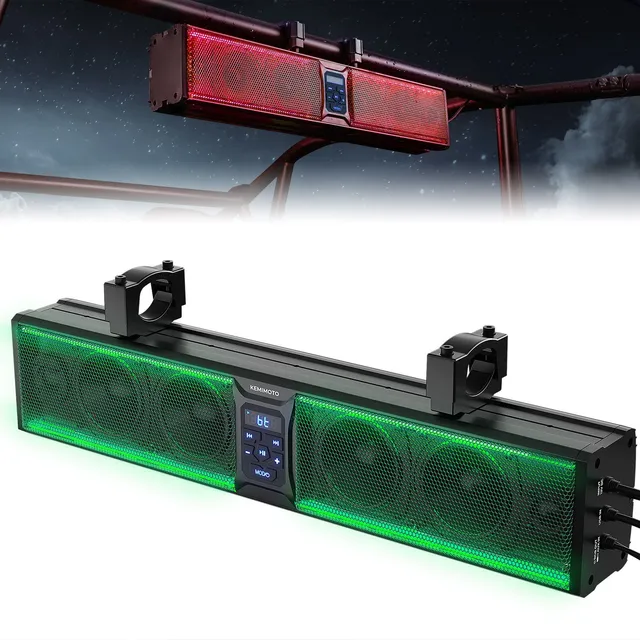 Kemimoto Soundbar 26" RGB barra audio UTV 500W IP65