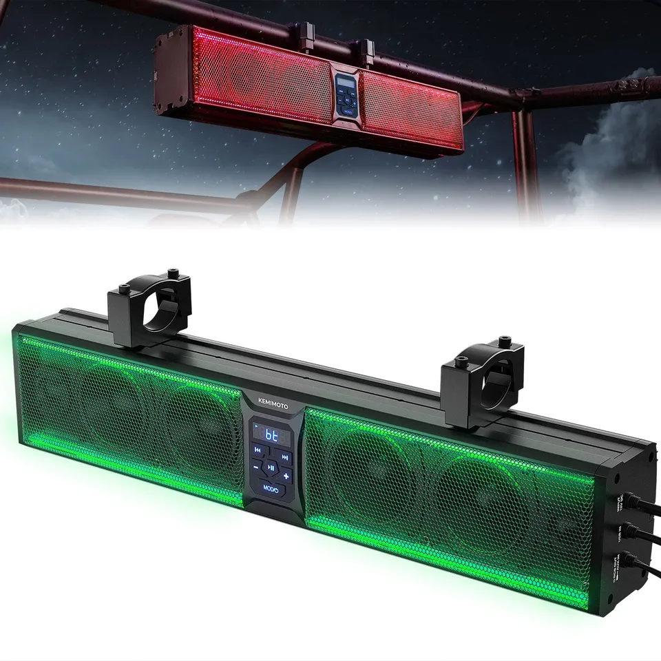 Kemimoto Soundbar 26" RGB barra audio UTV 500W IP65
