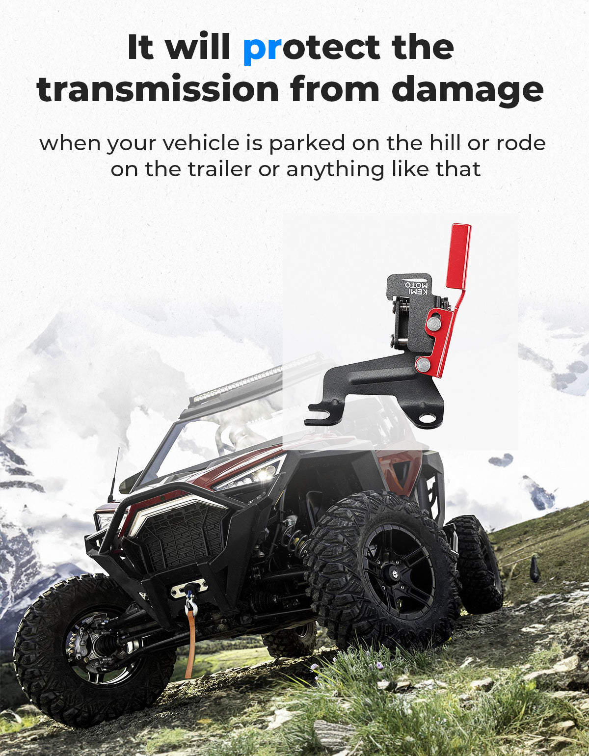 KEMIMOTO Blocco Freno Stazionamento RZR Ranger XP Metallo