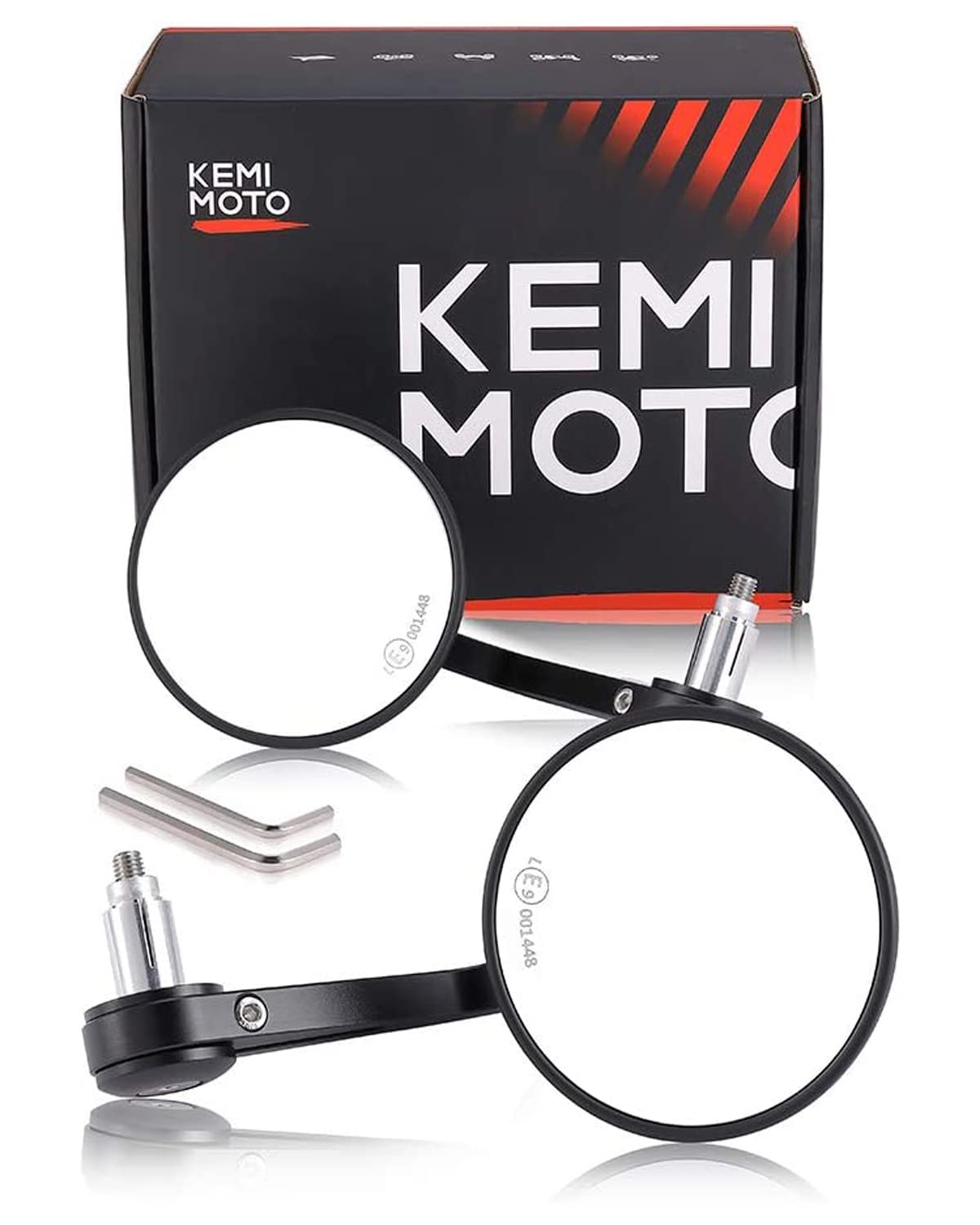 KEMIMOTO Universale Specchietti Manubrio Moto 7/8" Alluminio
