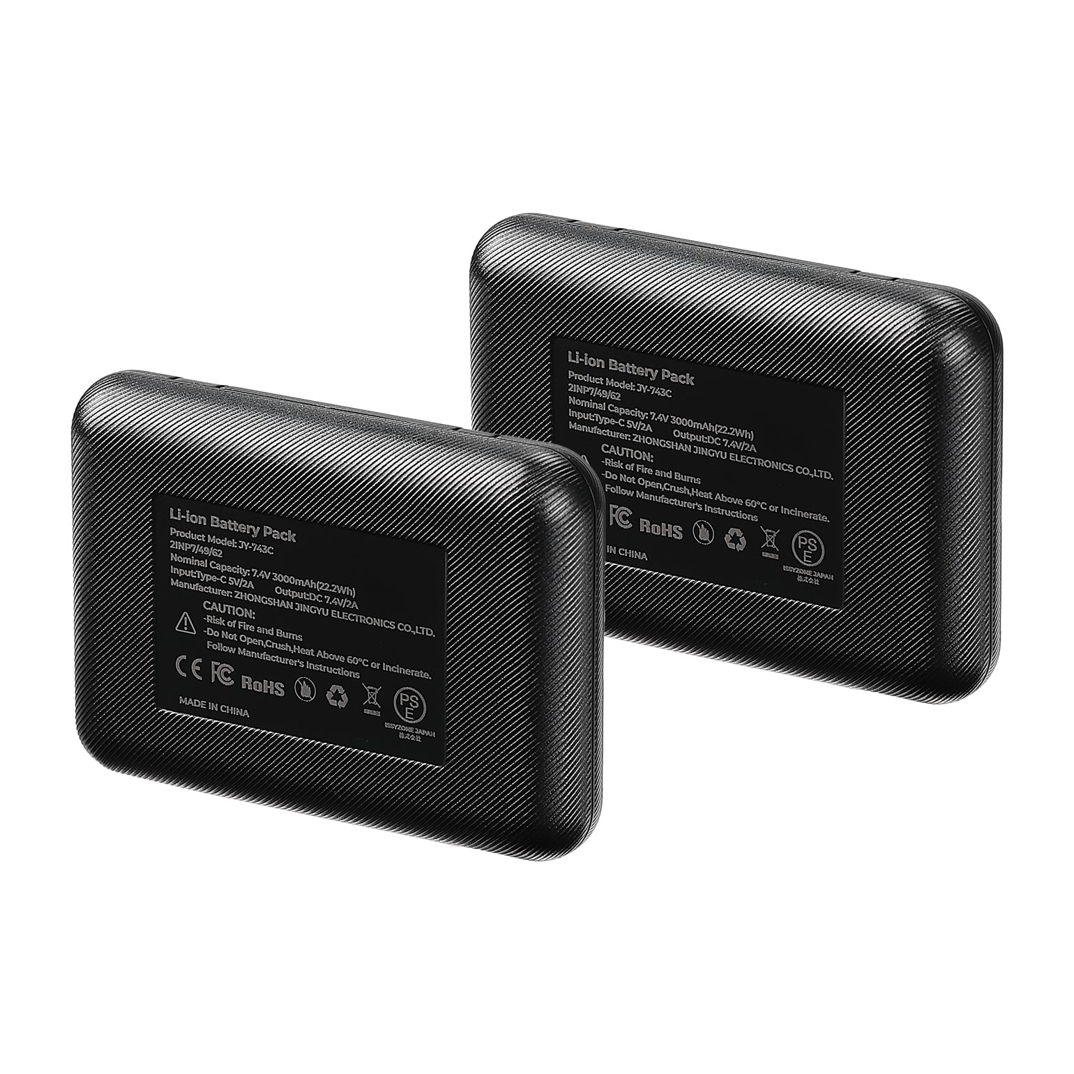 Kemimoto JY-574A batterie guanti riscaldati 7,4V 2 pezzi