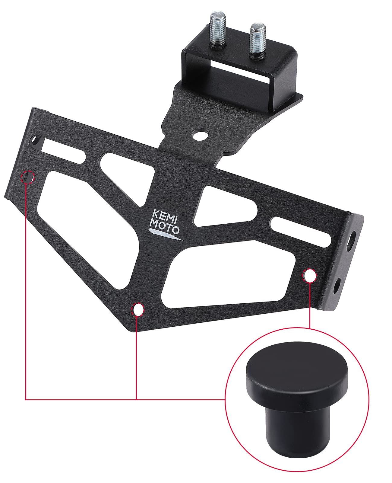 KEMIMOTO F0302-00901BK Portatarga Moto Honda Navi 2022-2023 Alluminio
