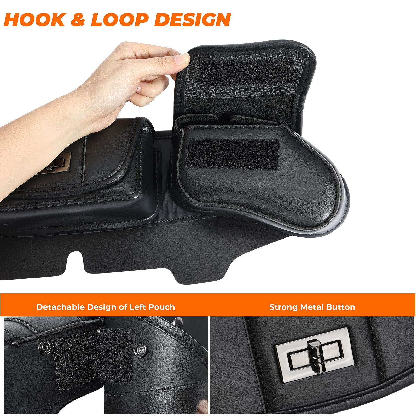 Kemimoto Touring Street Glide borsa parabrezza 3 tasche pelle