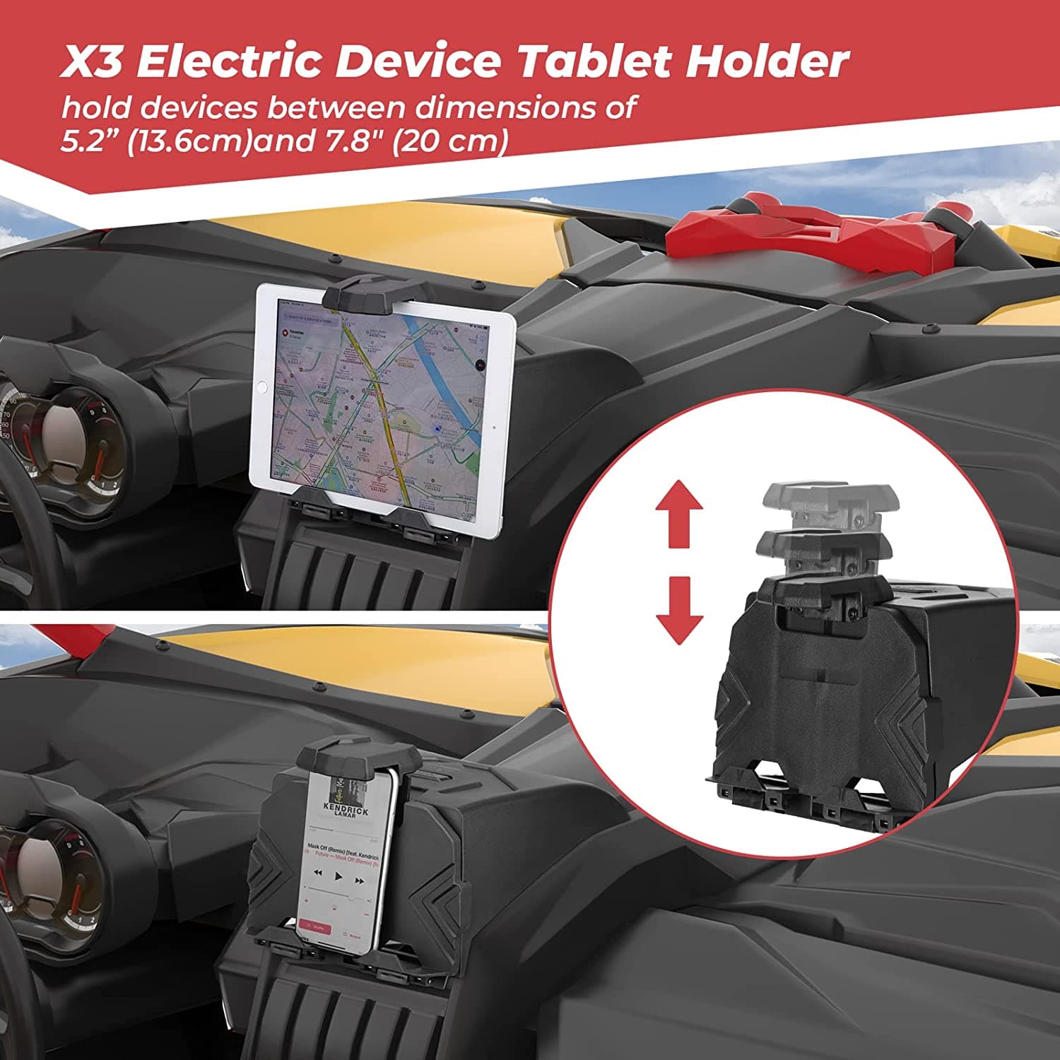 KEMIMOTO Porta tablet con box Can-Am Maverick X3