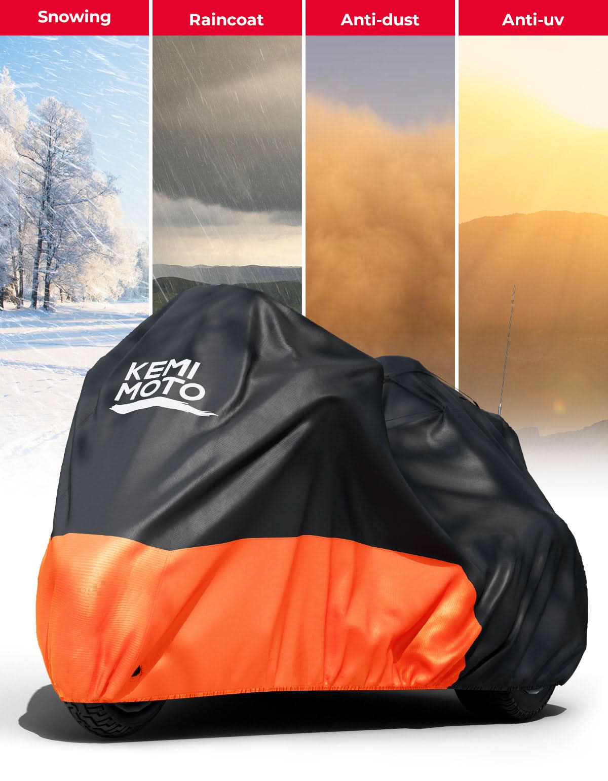 KEMIMOTO Trike Cover telo coprimoto 3 ruote impermeabile