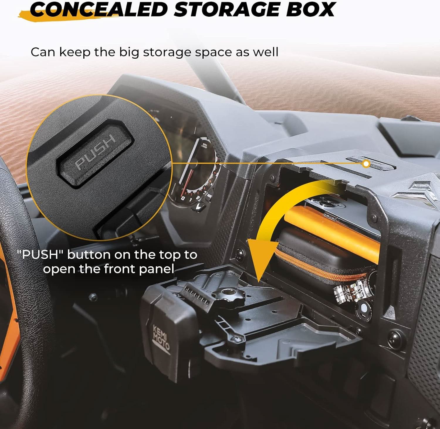 KEMIMOTO RZR XP 1000 supporto GPS con box 2,5 L