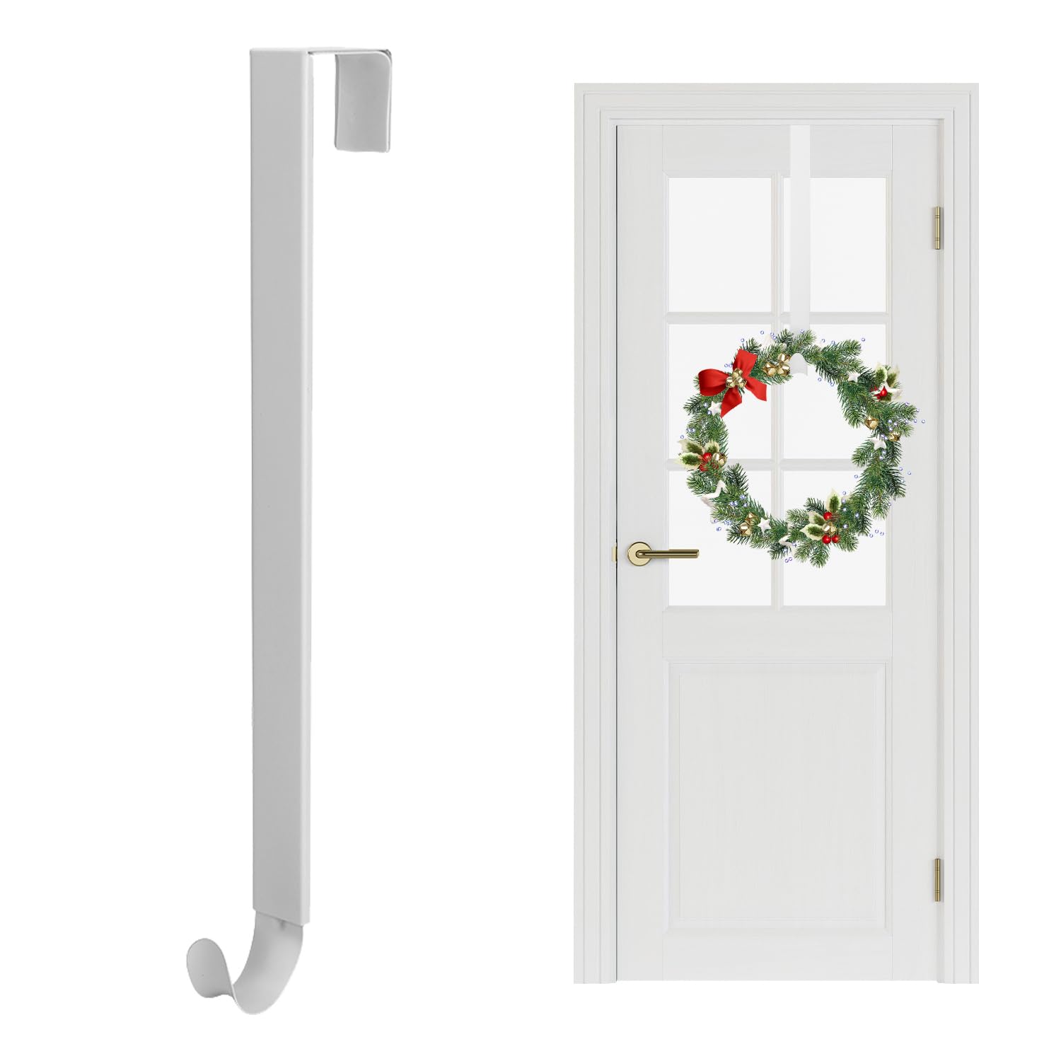 Hapivida Gancio Porta per Ghirlanda Bianco 38-61 cm