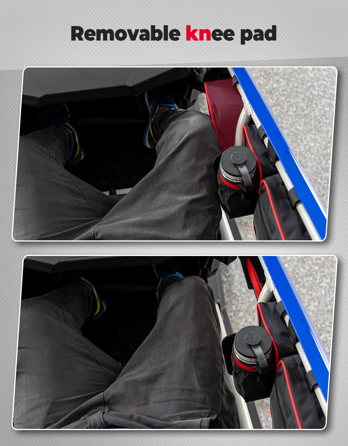 Kemimoto borse portiera Maverick X3 rosse con ginocchiere