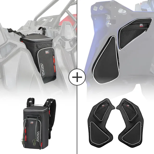 Kemimoto RZR Pro XP 4 borse set cargo + portiere 1680D