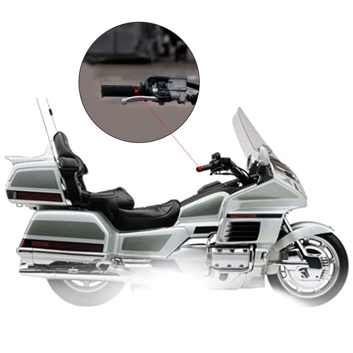 Hapivida Manopole Manubrio Moto 22 mm Nero Gomma Antiscivolo