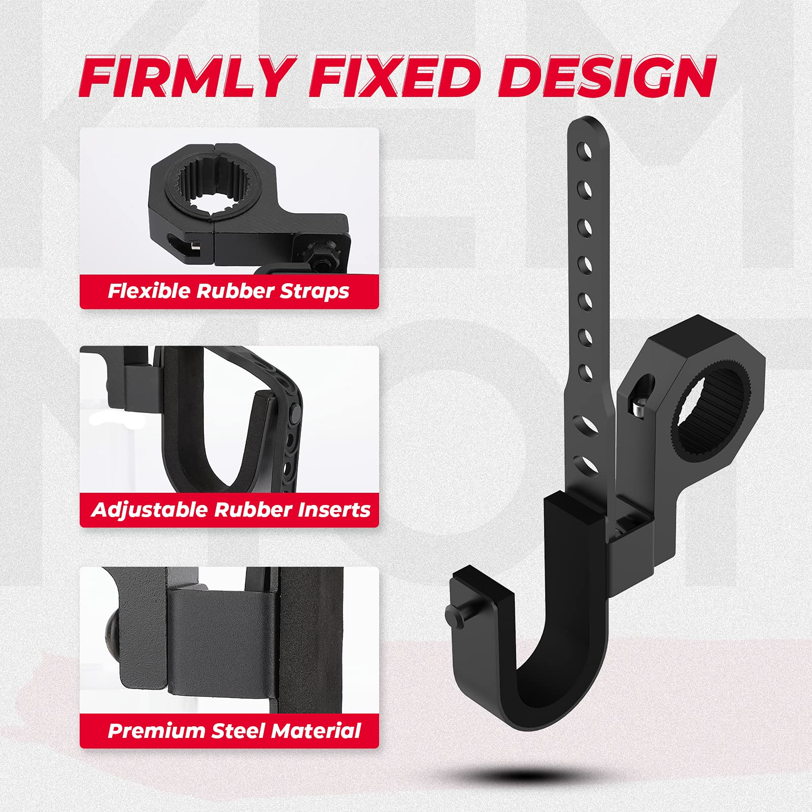 KEMIMOTO Porta Fucile UTV 1,75-2” acciaio 2 pezzi