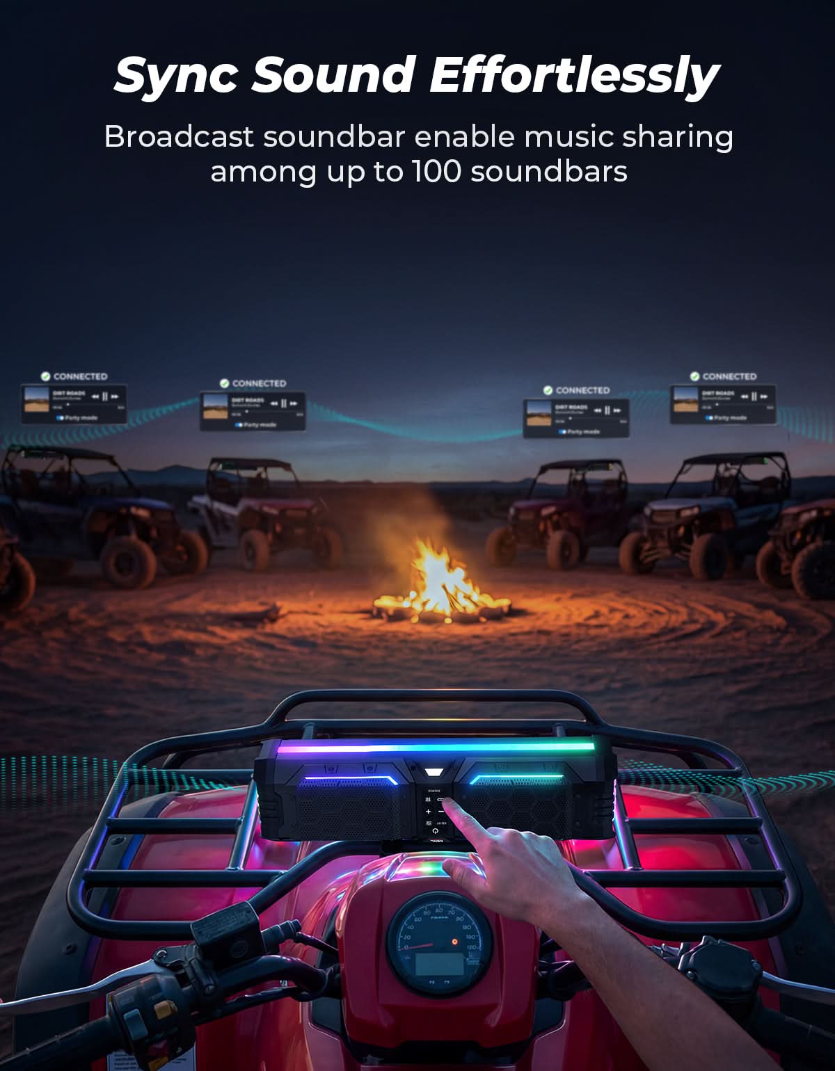 KEMIMOTO Midnight 50 Gen2 Soundbar UTV 20 Pollici RGB