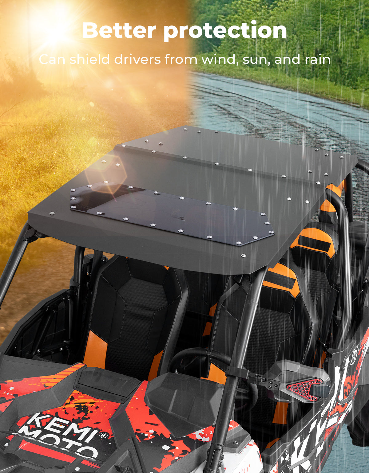 KEMIMOTO RZR XP 4 1000 tetto alluminio con oblò oscurato