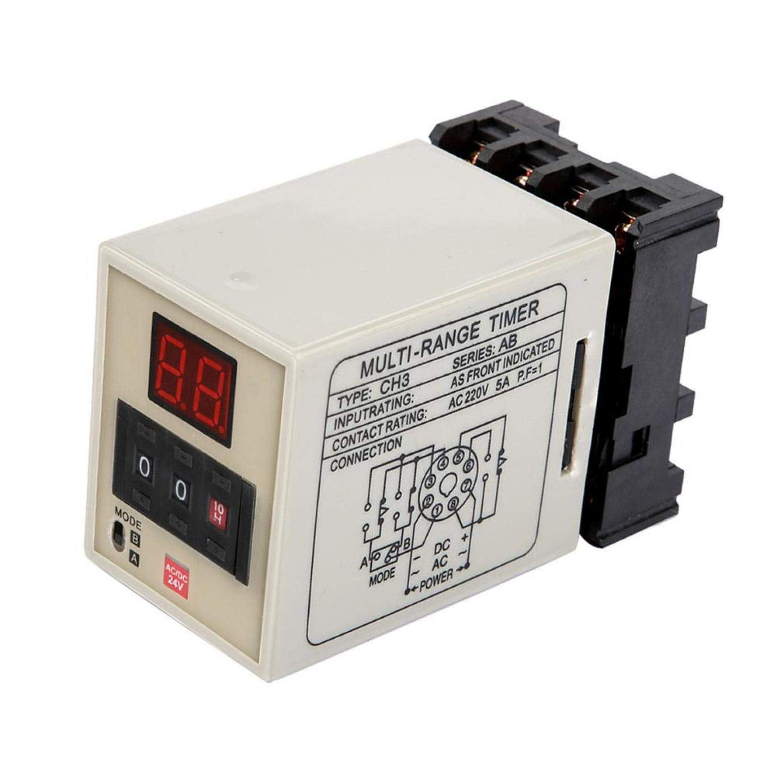 Kuuleyn AH3-DM relè temporizzatore 24V 0,01s-99h