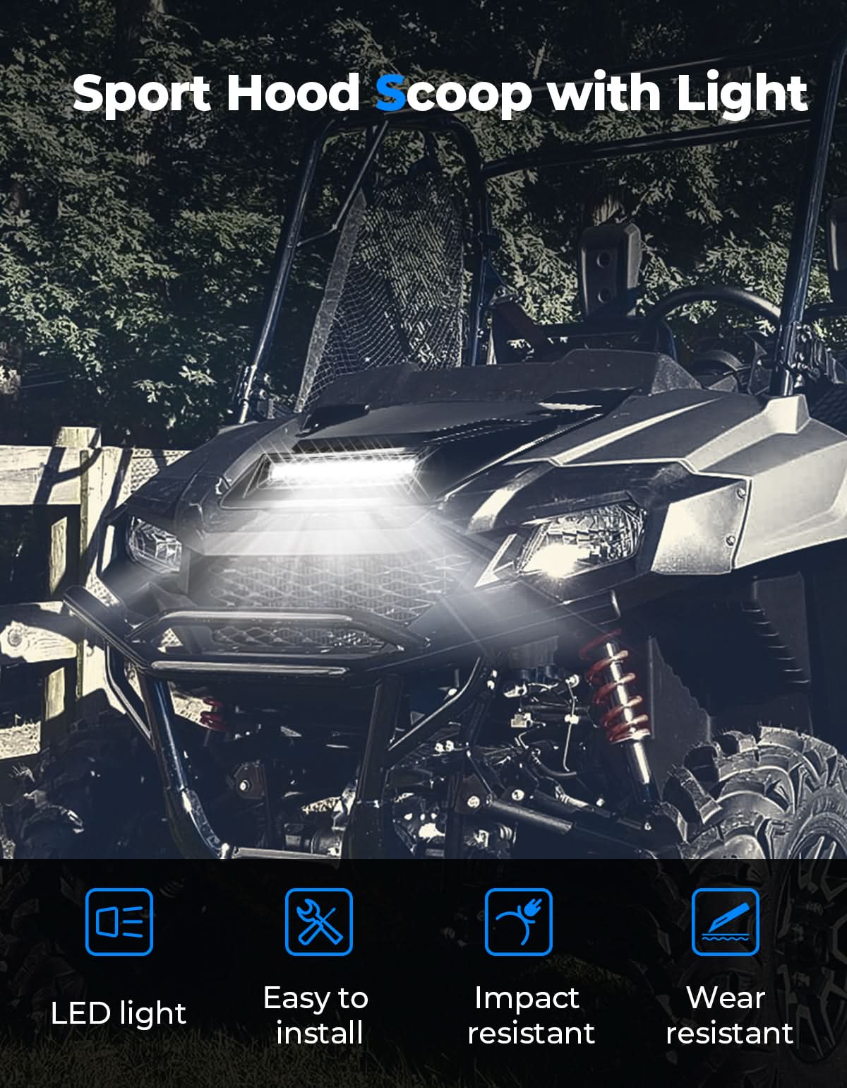 KEMIMOTO Presa Aria Cofano LED Pioneer 700 2500 Lumen
