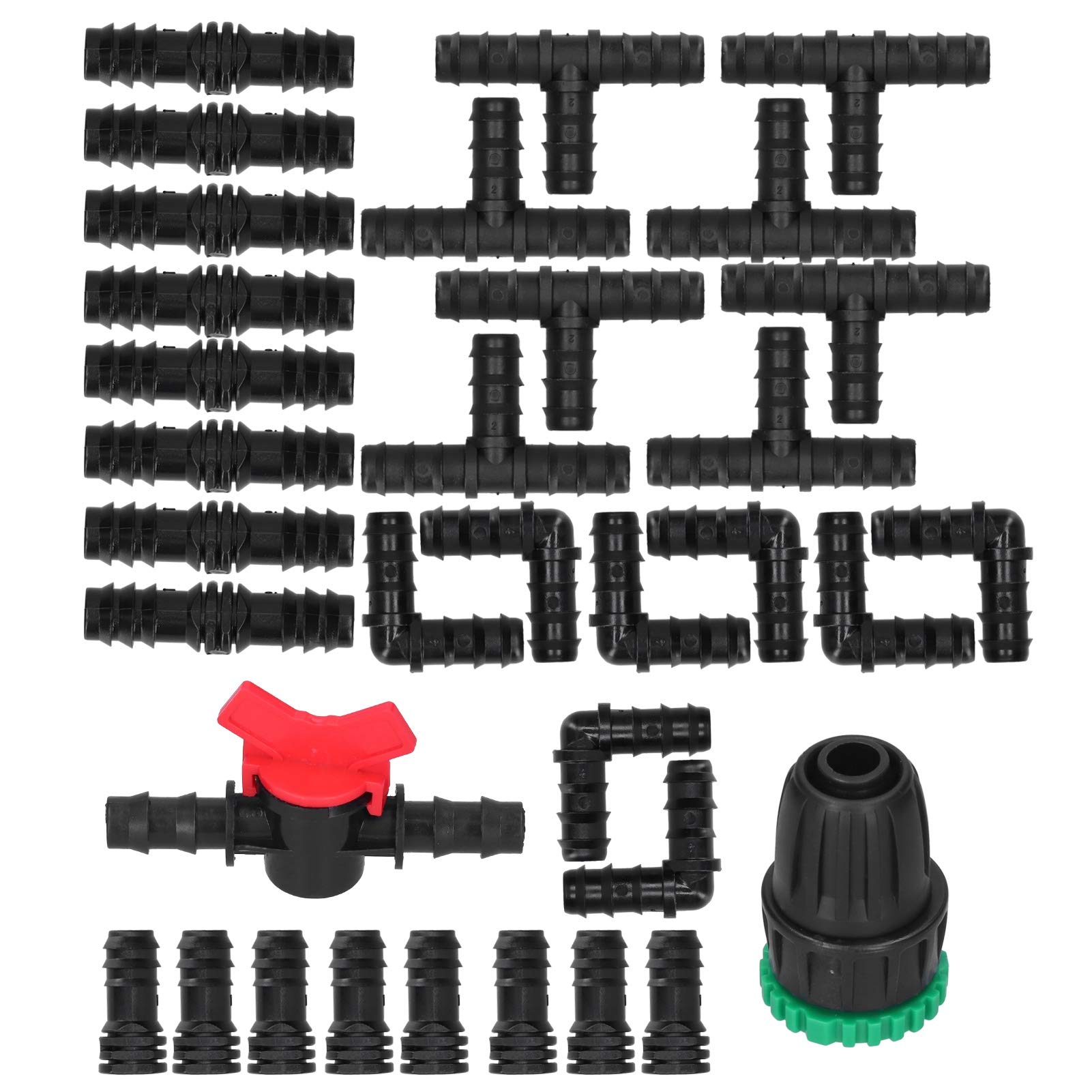 Kuuleyn Kit Irrigazione a Goccia G1/2 34 Pezzi Serra