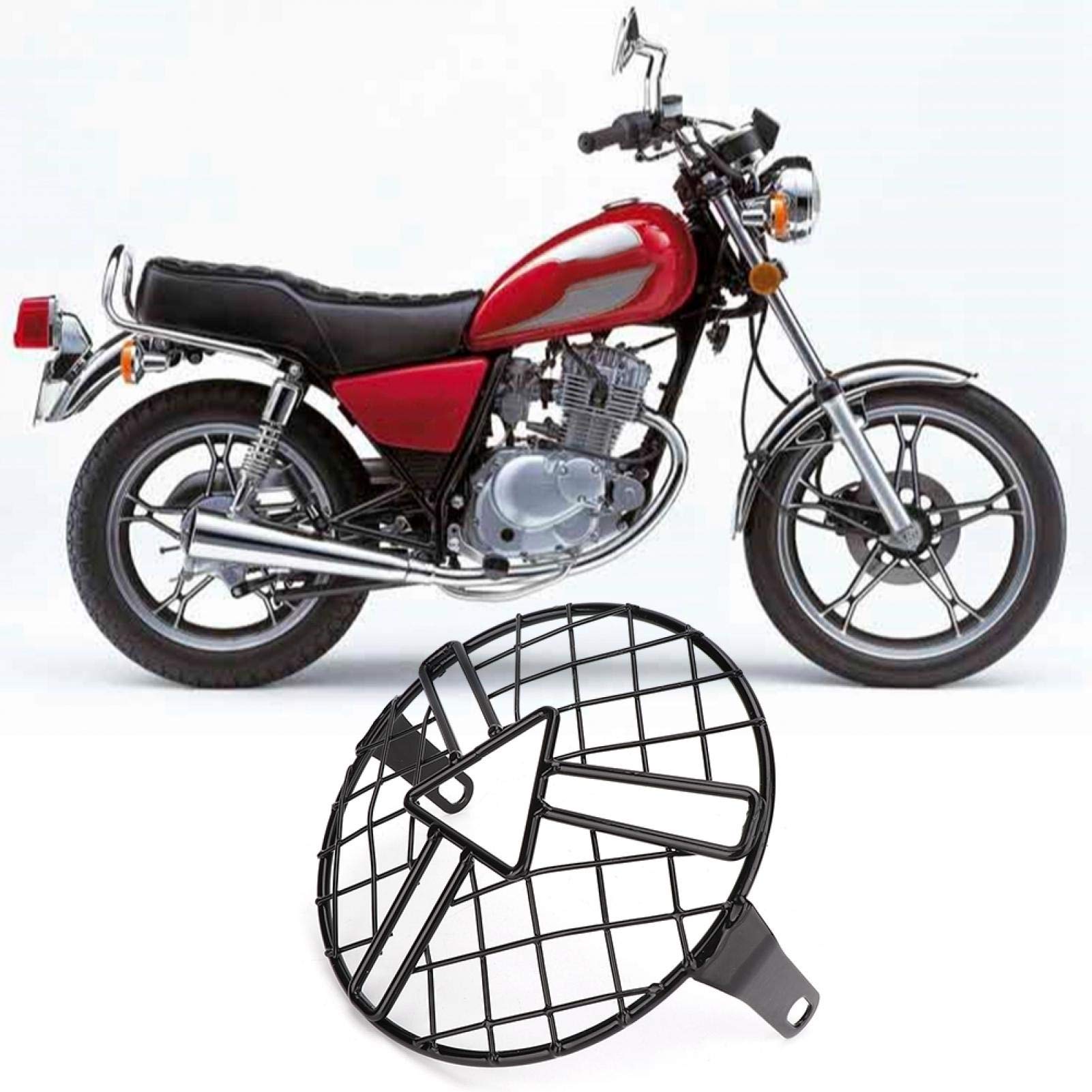 Kuuleyn Griglia Faro Moto 5,75 Pollici per CG125 GN125 Nera