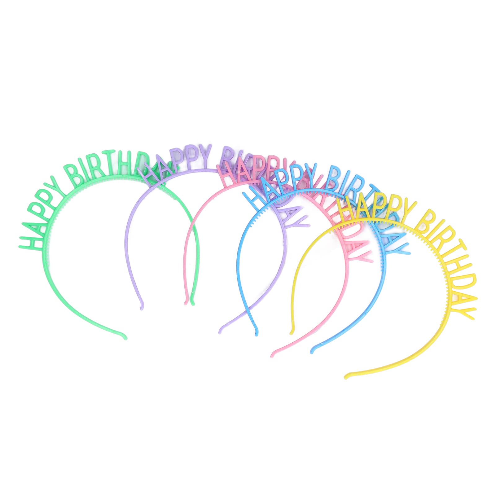 AOWINHIT Fasce Compleanno Plastica 10 Pezzi 10 Colori