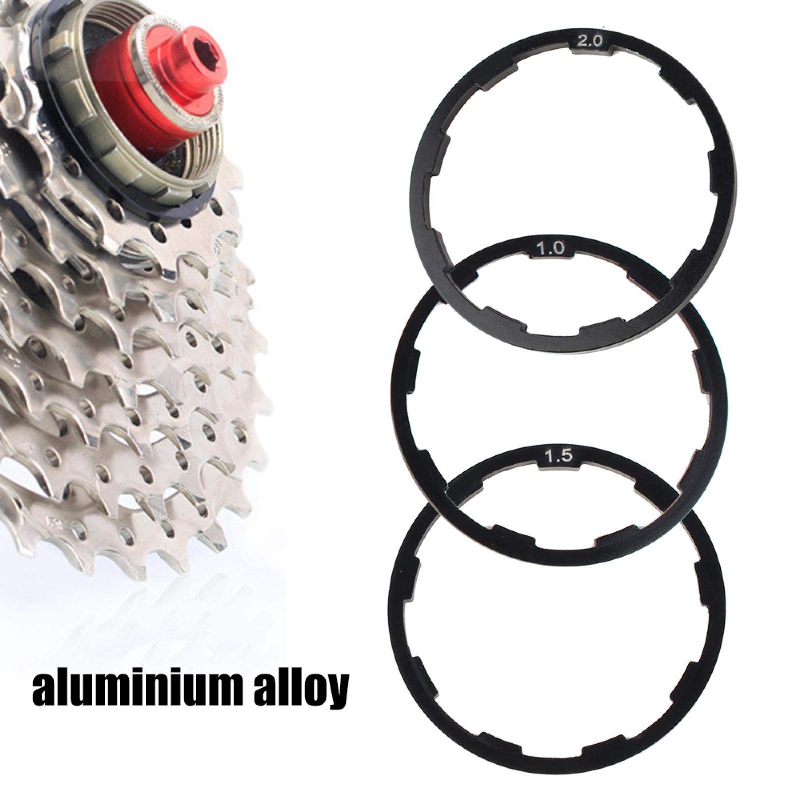 Kuuleyn Distanziali Bici Alluminio 1mm 1,5mm 2mm 3 Pezzi