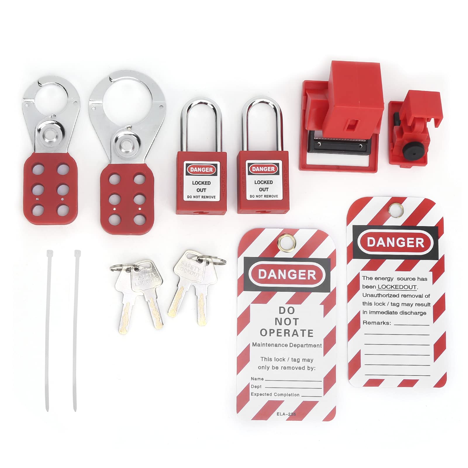 Kuuleyn Kit Lockout Tagout Elettrico Lucchetti Sicurezza con Borsa