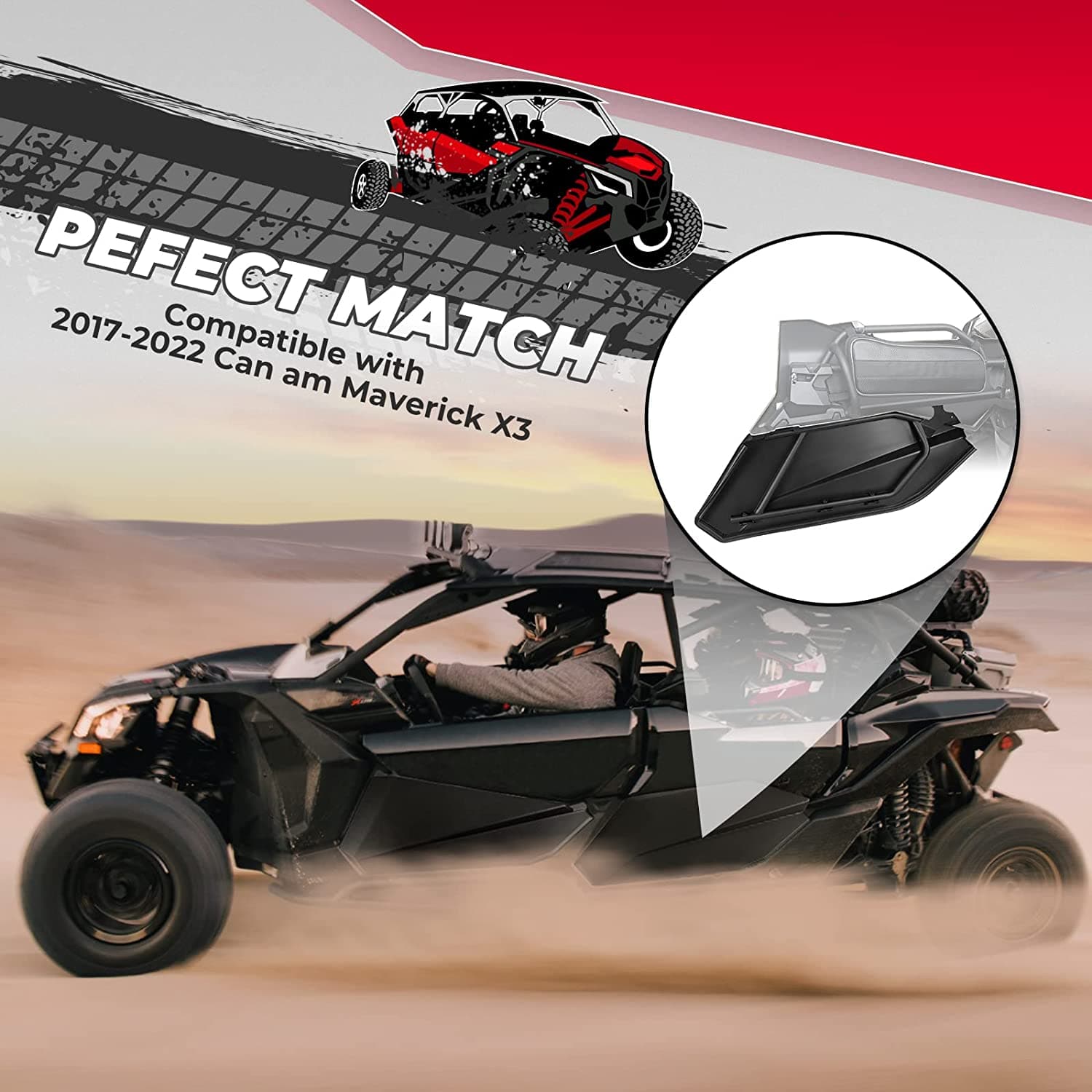 KEMIMOTO Pannelli Porta Inferiori Maverick X3 MAX 4pz Acciaio