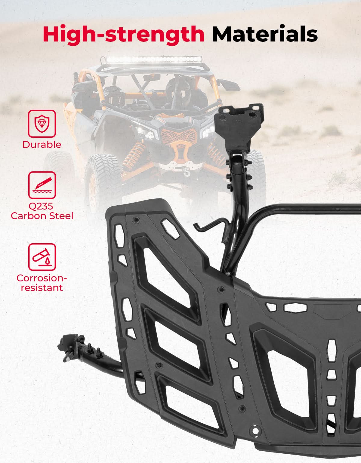 KEMIMOTO Maverick X3 portapacchi posteriore basculante 88 lbs
