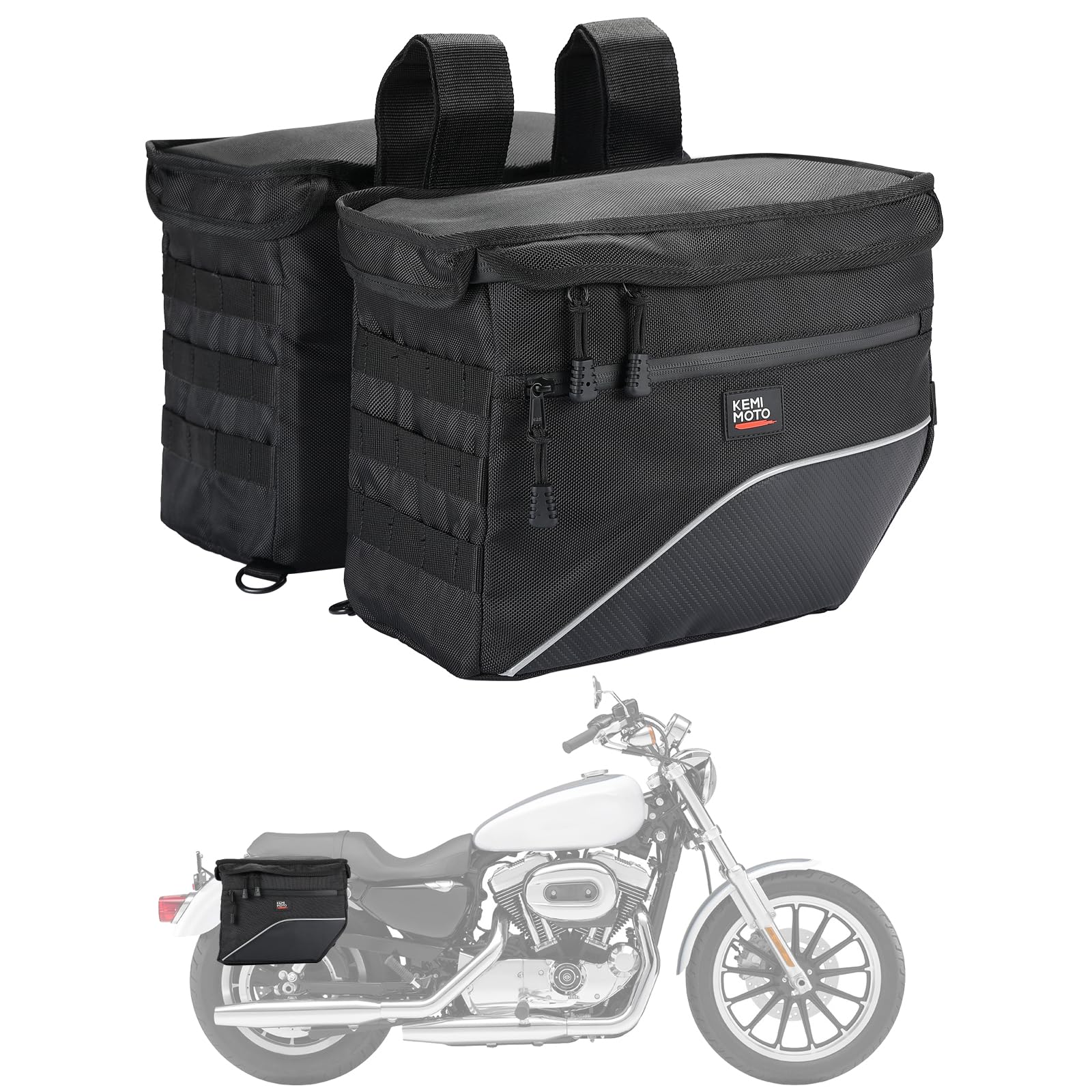 Kemimoto Newflash 26L borse laterali moto impermeabili
