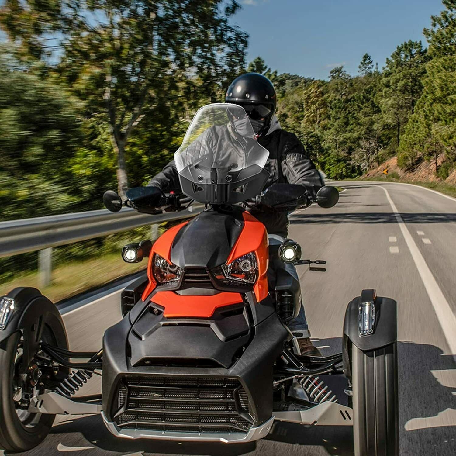 KEMIMOTO Ryker parabrezza sport Large regolabile ant graffio