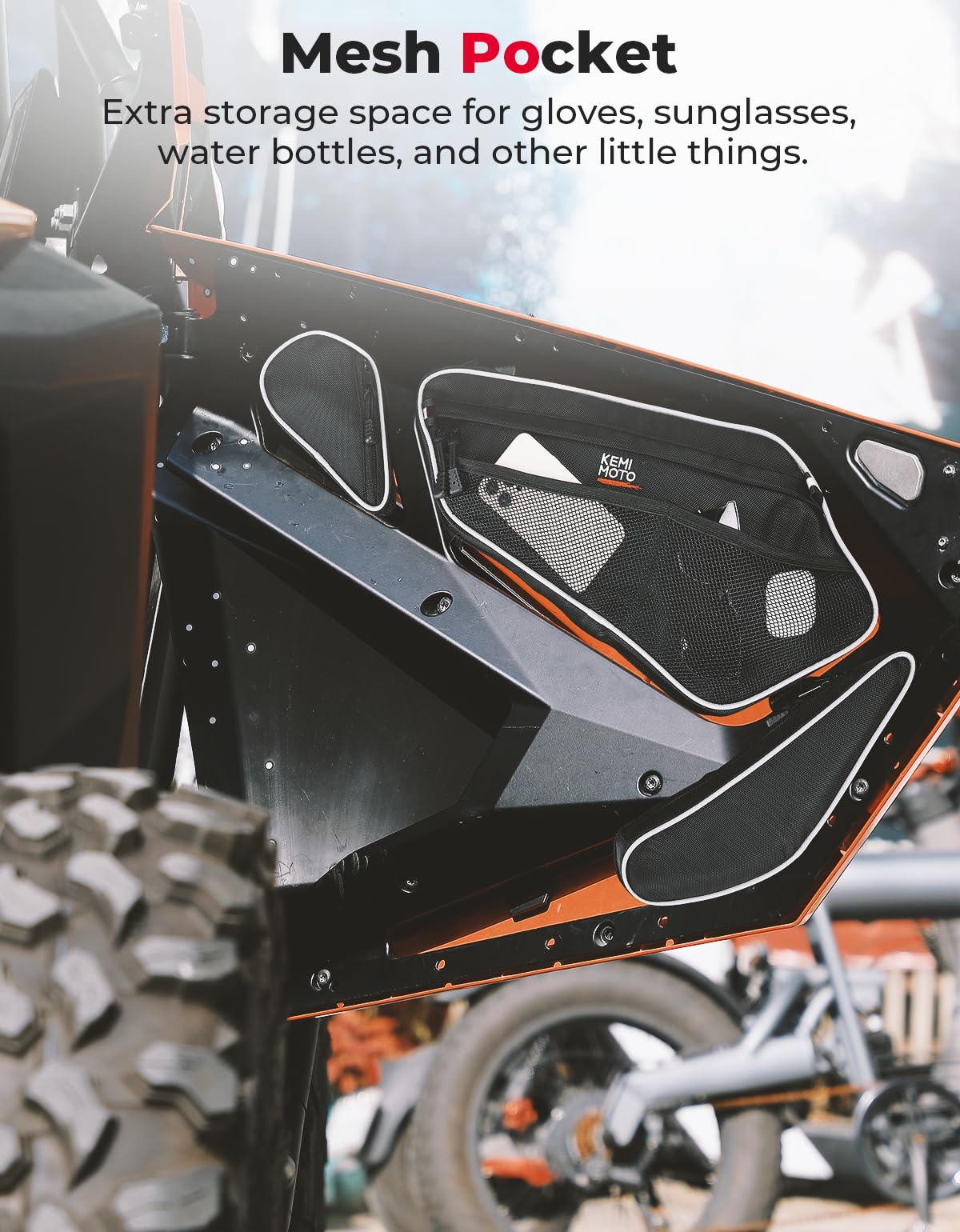 KEMIMOTO RZR Borse Portiera con Ginocchiere PRO XP / R