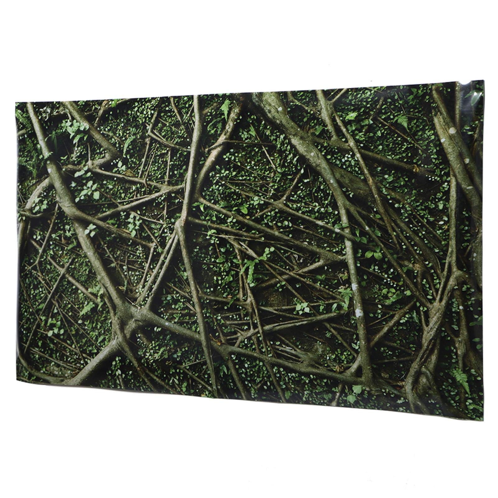 Kuuleyn Sfondo Acquario Adesivo PVC giungla 91x50 cm