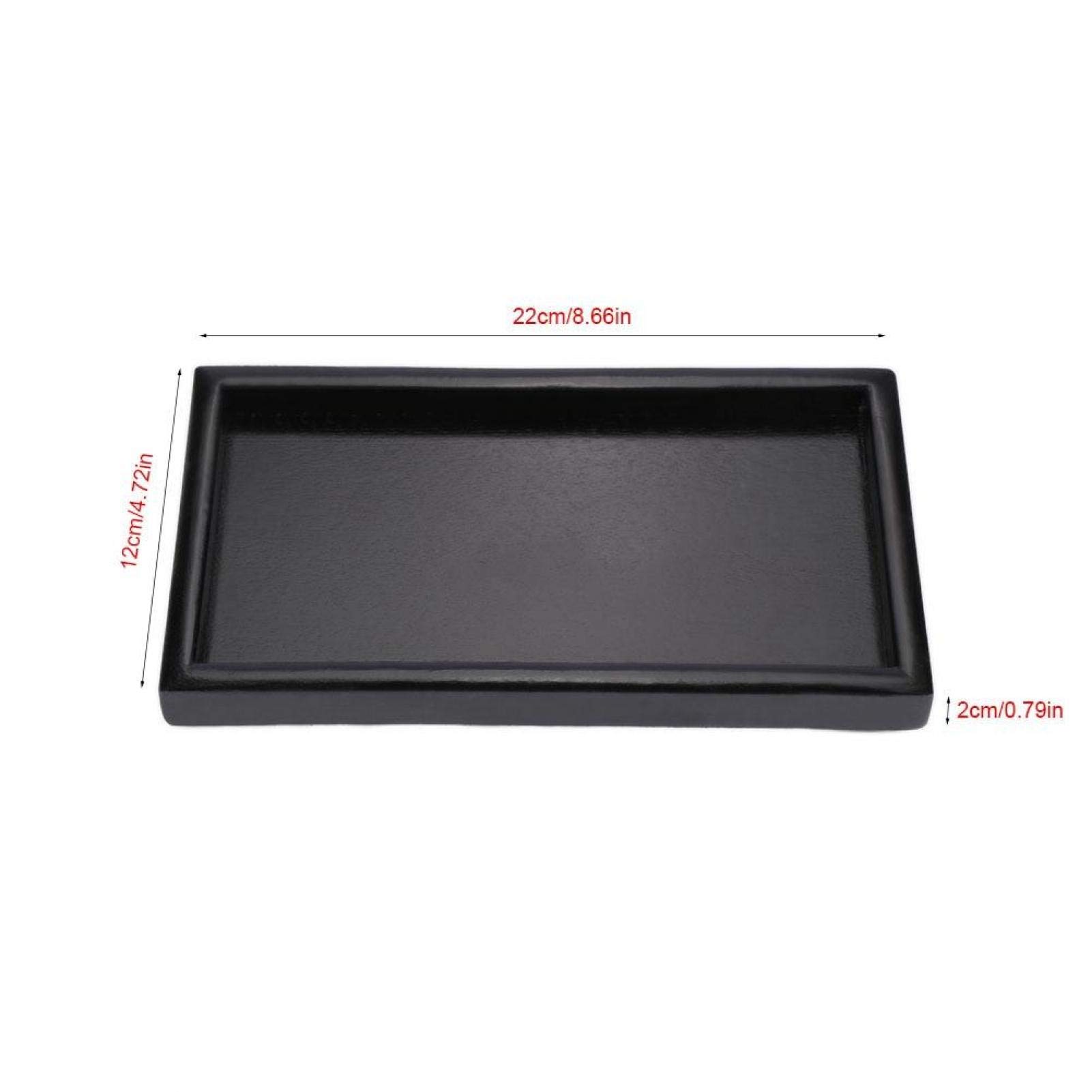 Kuuleyn Vassoio Tè Legno Nero 22x12x2 cm Rettangolare