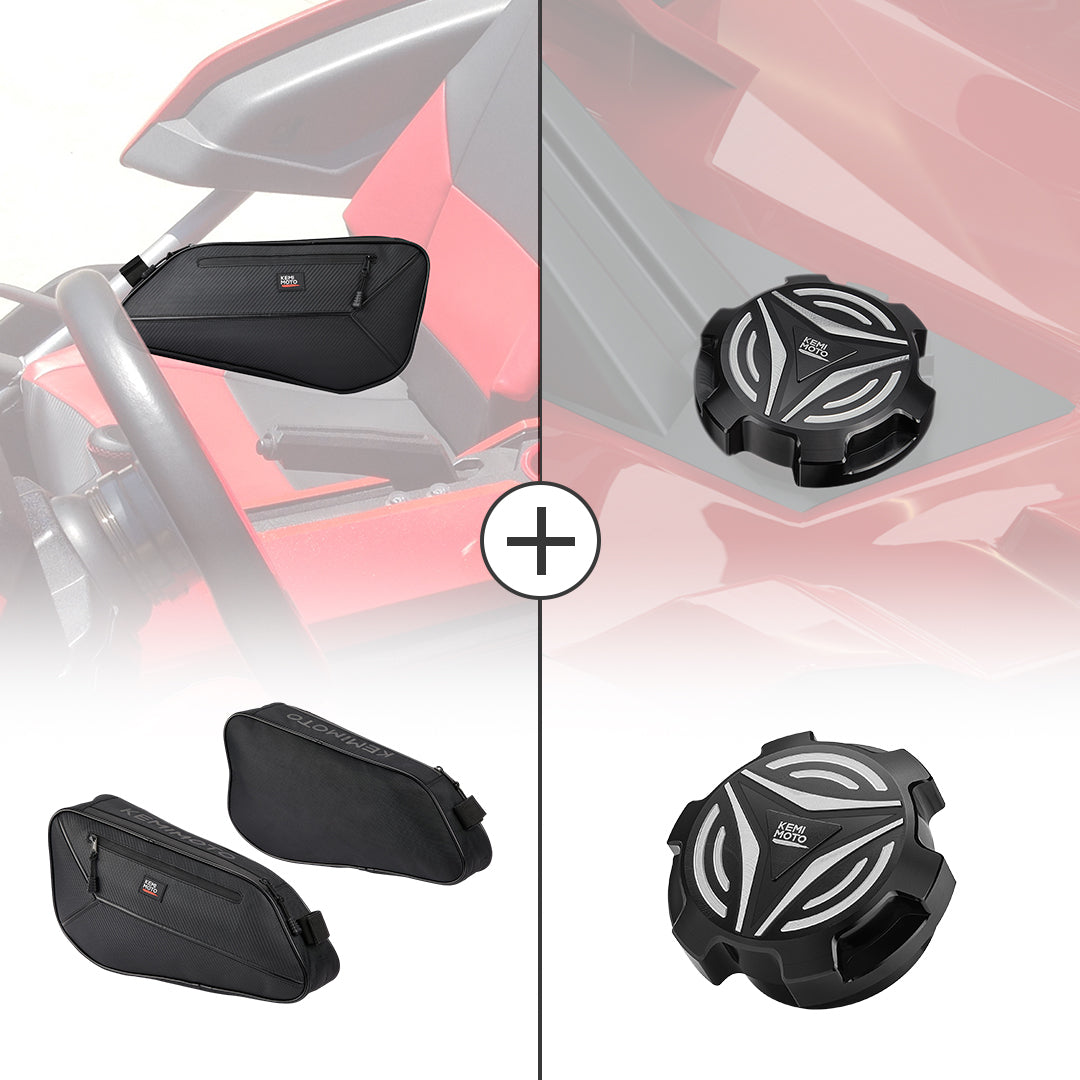 KEMIMOTO Slingshot borse laterali + tappo serbatoio alluminio