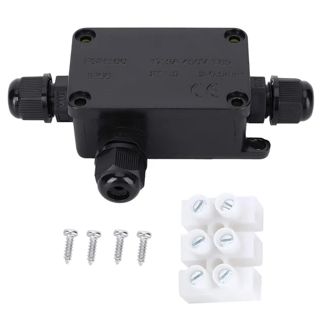 Kuuleyn Scatola Giunzione Impermeabile IP66 Mini Nera