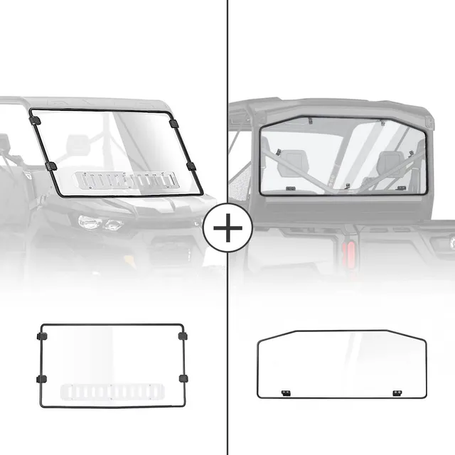 Kemimoto Defender parabrezza anteriore + posteriore kit