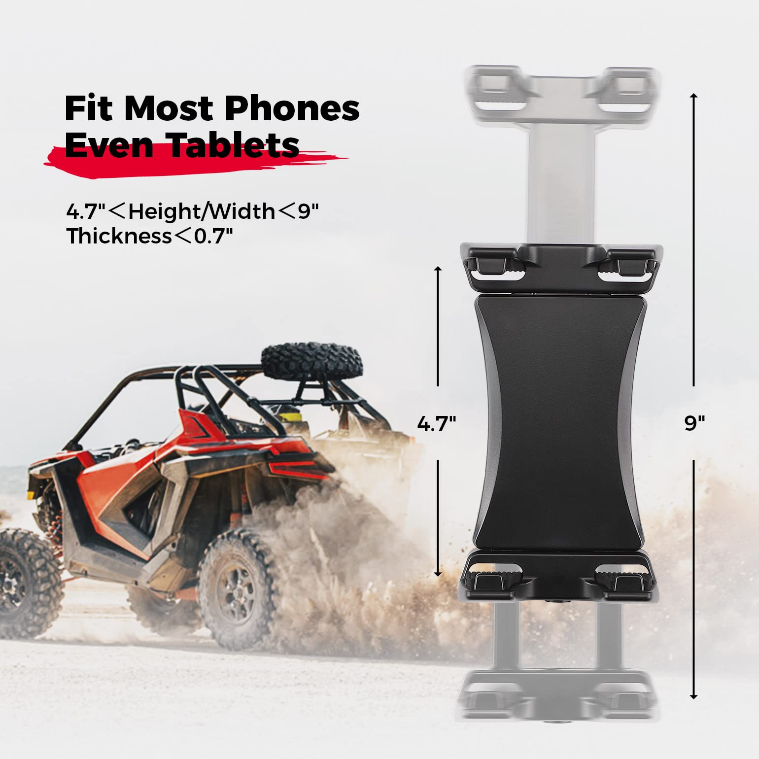 KEMIMOTO Porta Telefono ATV Regolabile 4.7-13 Pollici