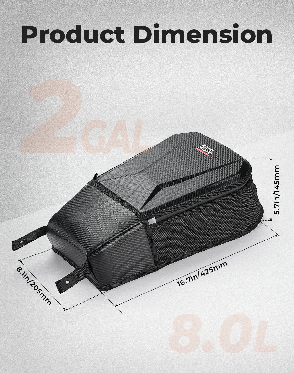KEMIMOTO Borsa Centrale Maverick R 2024+ EVA 8 Litri