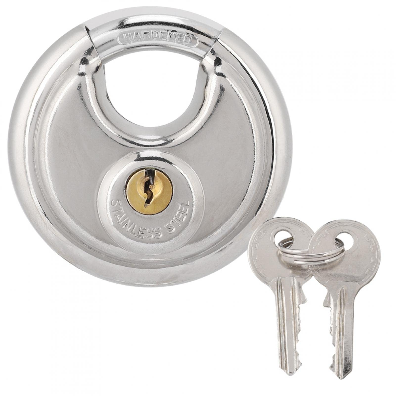 Kuuleyn lucchetto a disco in acciaio inox 2 chiavi antiruggine