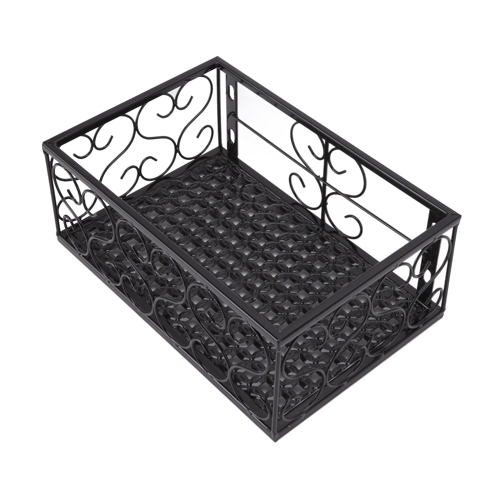 Hapivida cesto fiori ringhiera ferro nero 30 cm 6,5 cm