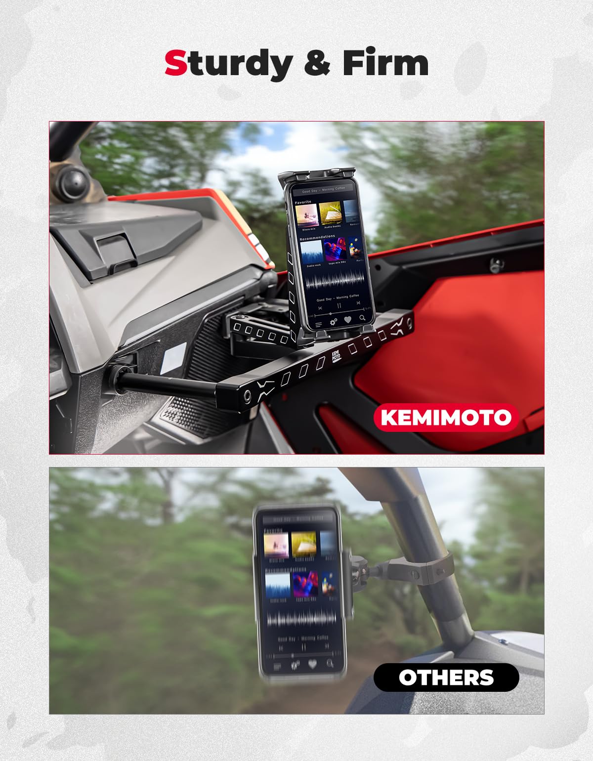 Kemimoto supporto tablet GPS + maniglia RZR Pro R Turbo R