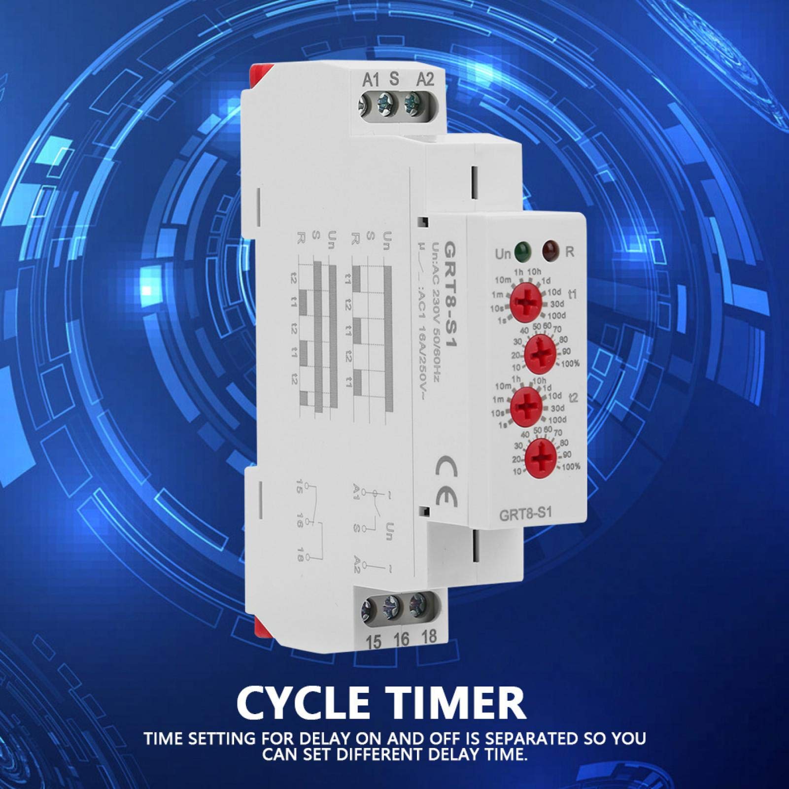 Kuuleyn GRT8-S1 timer ciclo AC230V guida DIN