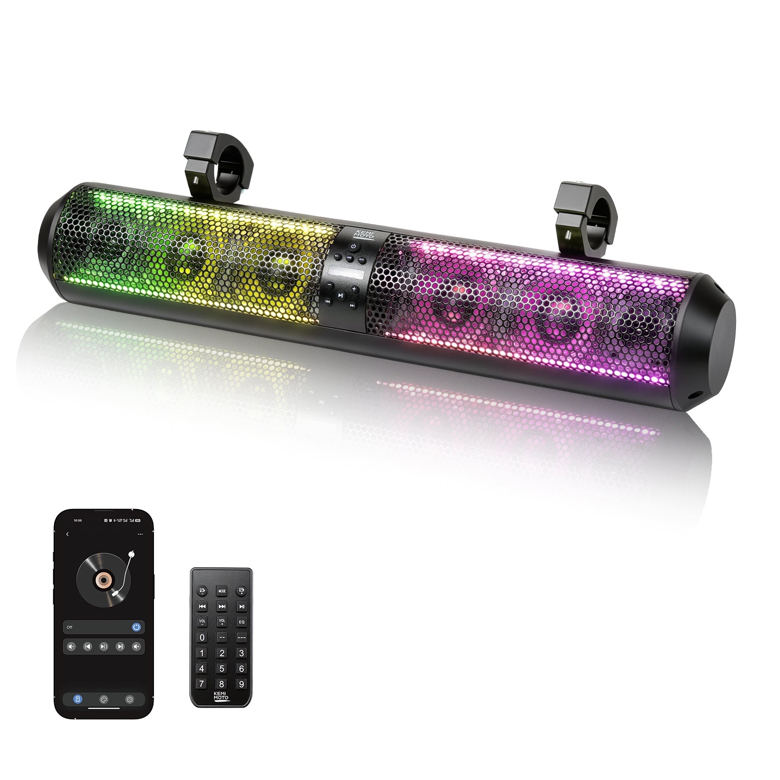 Kemimoto 28 soundbar UTV Bluetooth RGB roll bar 1,5-2,25"