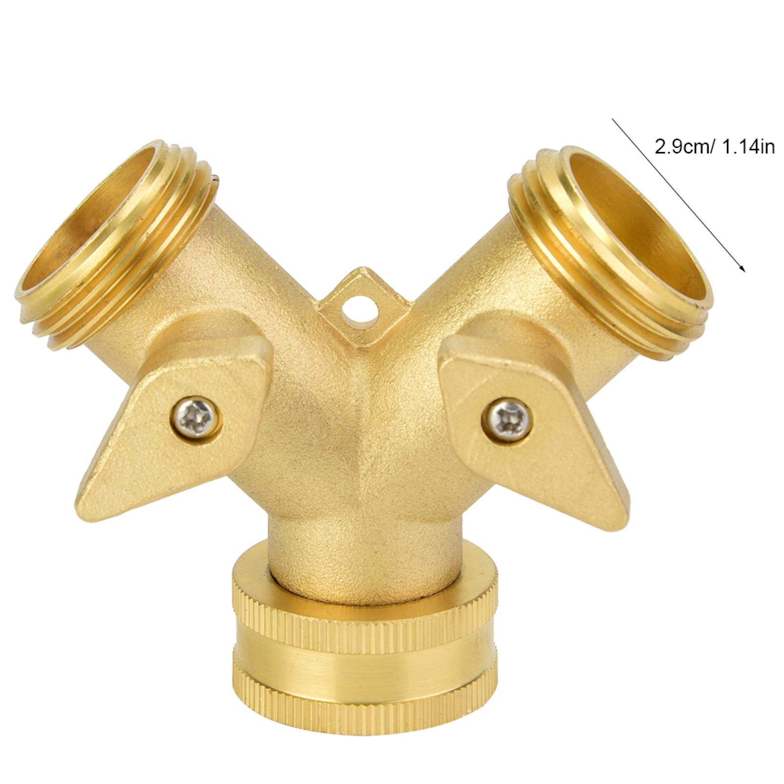Kuuleyn Raccordo Tubo Giardino Ottone 3/4 Doppia Uscita