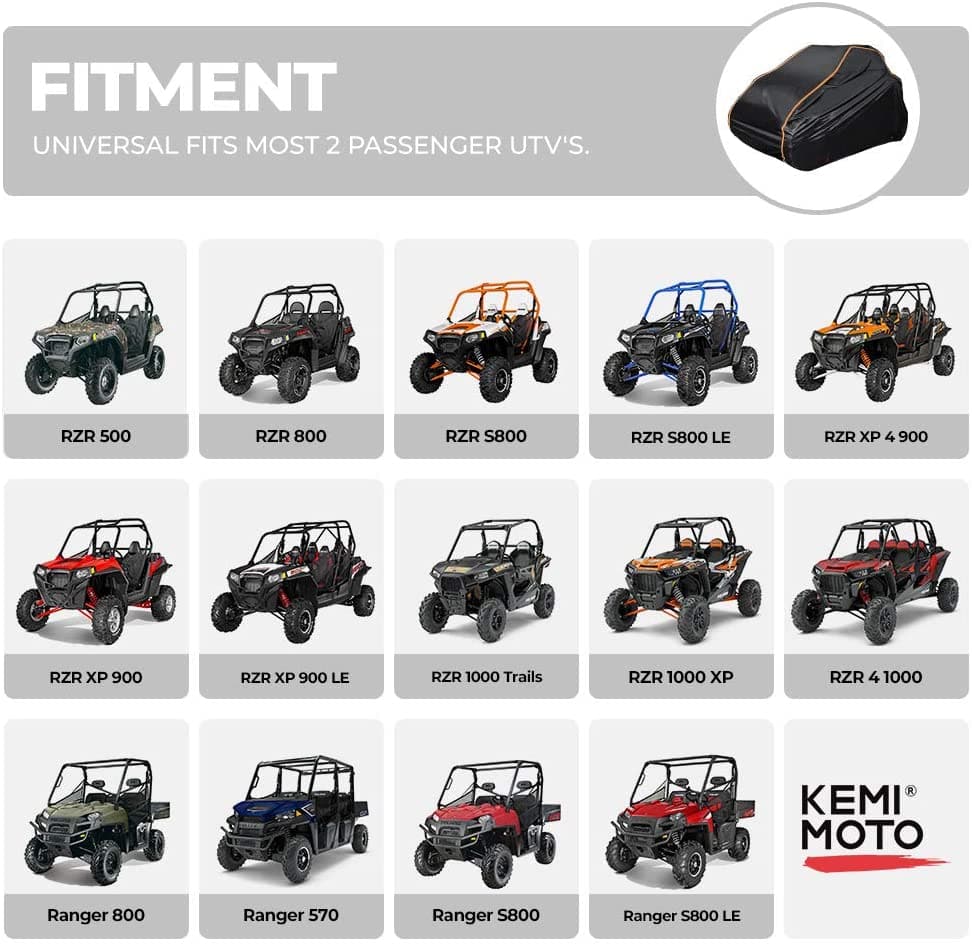 KEMIMOTO Telo Copertura UTV Polaris RZR 420D Impermeabile