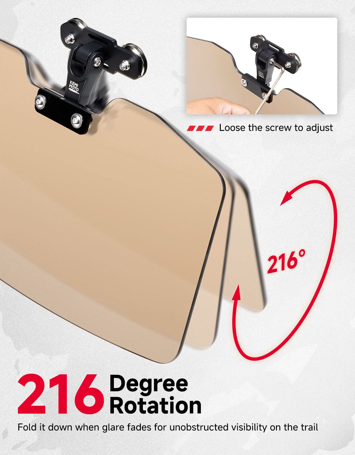 KEMIMOTO UTV alette parasole magnetiche 2 pezzi polarizzate