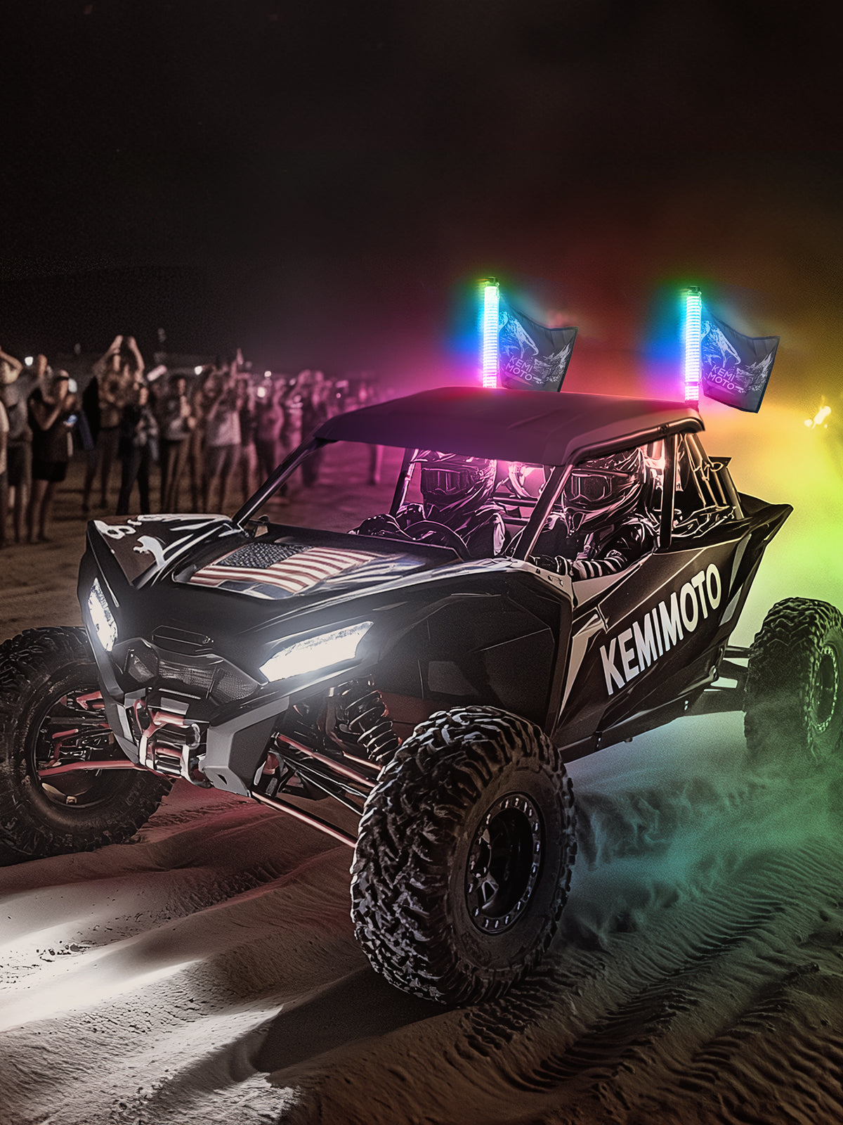 KEMIMOTO COB Fat Whip 2FT luce whip LED 2 pezzi RGB