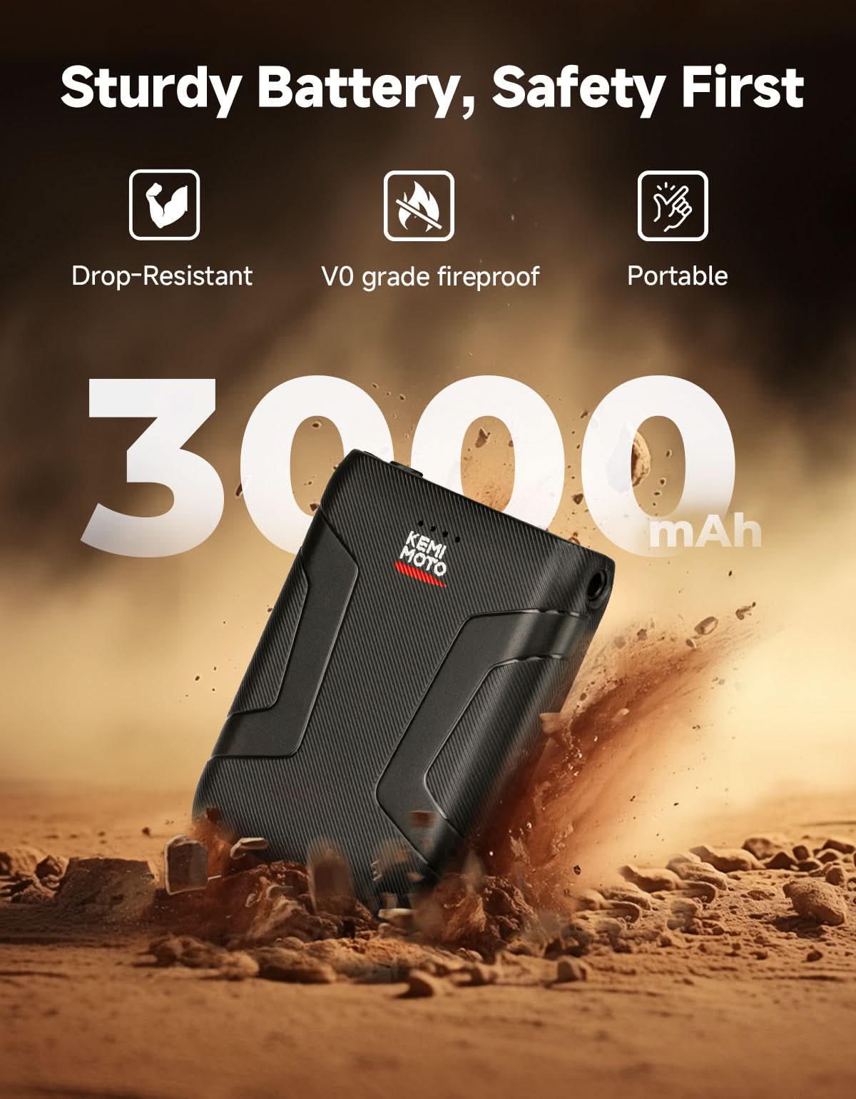Kemimoto guanti riscaldati moto touchscreen 3000mAh