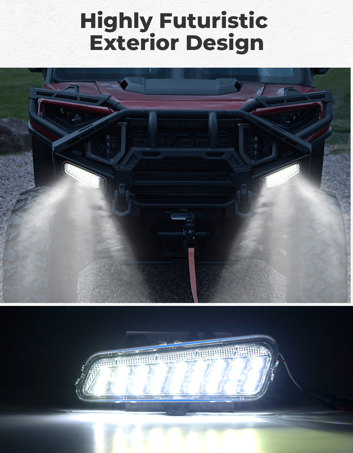 KEMIMOTO Luci LED Paraurti Ranger XD 1500 2 Pezzi