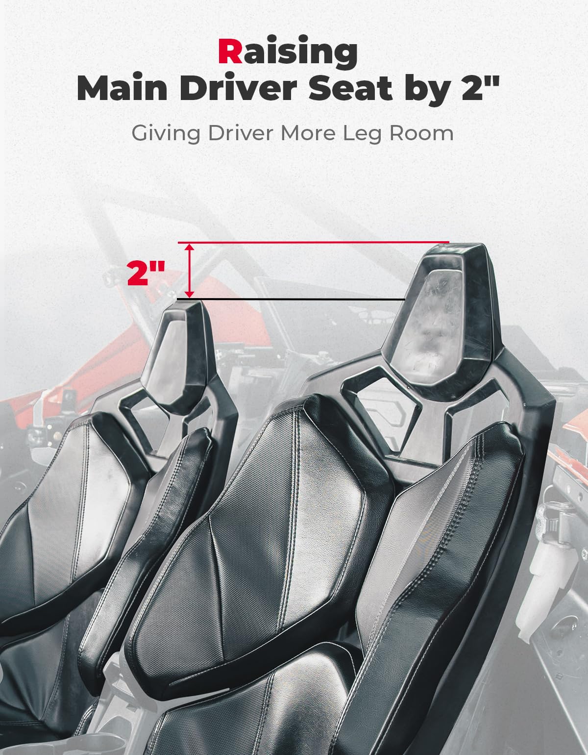 KEMIMOTO Rialzi Sedile 5cm per Polaris RZR PRO XP Metallo