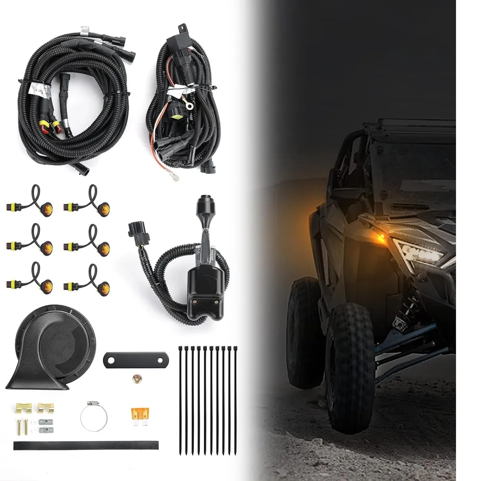 Kemimoto UTV kit frecce LED ambra con clacson universale