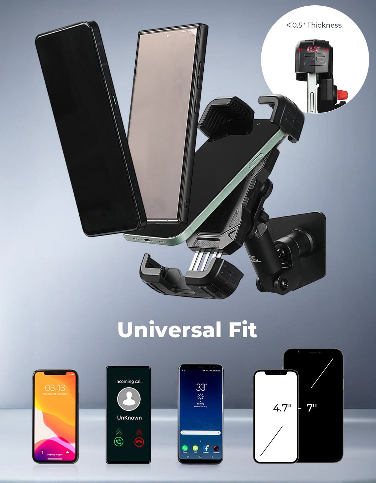 Kemimoto X3 porta telefono alluminio antivibrazione 360°
